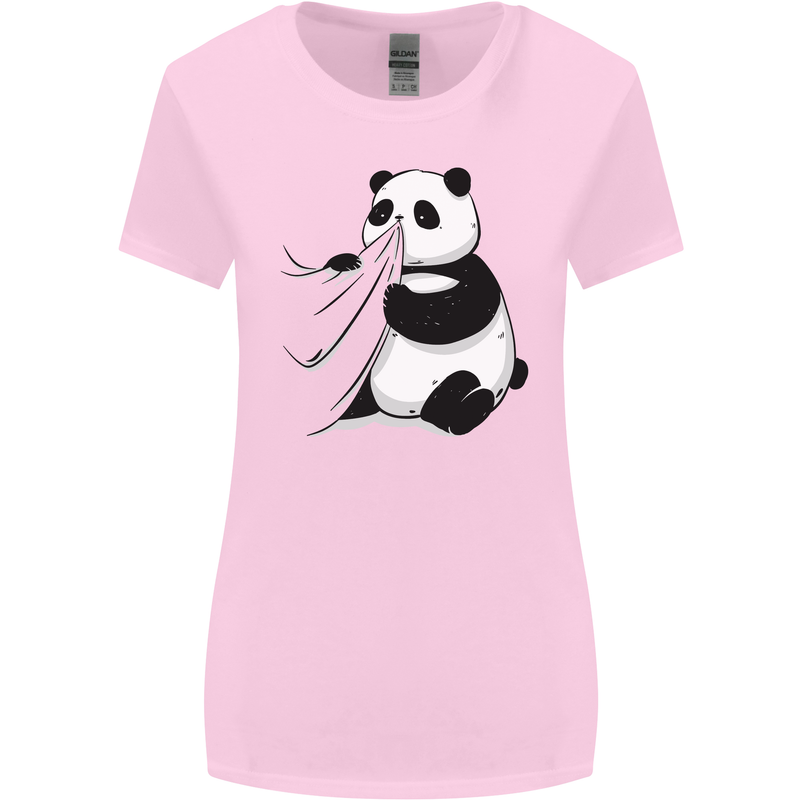 A Funny Panda Bear Womens Wider Cut T-Shirt Light Pink