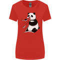 A Funny Panda Bear Womens Wider Cut T-Shirt Red