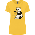 A Funny Panda Bear Womens Wider Cut T-Shirt Yellow