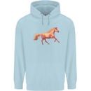 A Galloping Horse Equestrian Childrens Kids Hoodie Light Blue