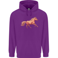A Galloping Horse Equestrian Childrens Kids Hoodie Purple