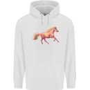 A Galloping Horse Equestrian Childrens Kids Hoodie White