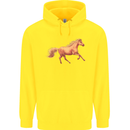 A Galloping Horse Equestrian Childrens Kids Hoodie Yellow