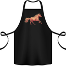 A Galloping Horse Equestrian Cotton Apron 100% Organic Black
