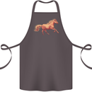 A Galloping Horse Equestrian Cotton Apron 100% Organic Dark Grey