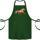 A Galloping Horse Equestrian Cotton Apron 100% Organic Forest Green