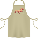 A Galloping Horse Equestrian Cotton Apron 100% Organic Khaki