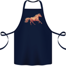 A Galloping Horse Equestrian Cotton Apron 100% Organic Navy Blue