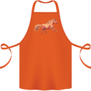 A Galloping Horse Equestrian Cotton Apron 100% Organic Orange