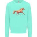 A Galloping Horse Equestrian Kids Sweatshirt Jumper Peppermint