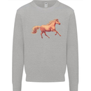 A Galloping Horse Equestrian Kids Sweatshirt Jumper Sports Grey