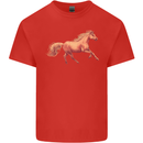 A Galloping Horse Equestrian Kids T-Shirt Childrens Red