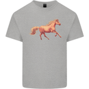 A Galloping Horse Equestrian Kids T-Shirt Childrens Sports Grey