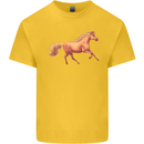 A Galloping Horse Equestrian Kids T-Shirt Childrens Yellow