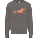 A Galloping Horse Equestrian Mens Sweatshirt Jumper Charcoal