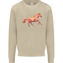 A Galloping Horse Equestrian Mens Sweatshirt Jumper Sand