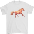 A Galloping Horse Equestrian Mens T-Shirt Cotton Gildan White