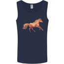 A Galloping Horse Equestrian Mens Vest Tank Top Navy Blue