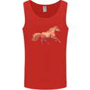 A Galloping Horse Equestrian Mens Vest Tank Top Red
