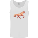 A Galloping Horse Equestrian Mens Vest Tank Top White
