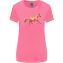 A Galloping Horse Equestrian Womens Wider Cut T-Shirt Azalea