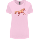 A Galloping Horse Equestrian Womens Wider Cut T-Shirt Light Pink