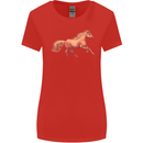 A Galloping Horse Equestrian Womens Wider Cut T-Shirt Red