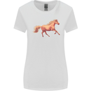 A Galloping Horse Equestrian Womens Wider Cut T-Shirt White