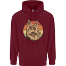 A German Shepherd Dad Childrens Kids Hoodie Maroon