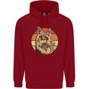 A German Shepherd Dad Childrens Kids Hoodie Red