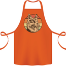 A German Shepherd Dad Cotton Apron 100% Organic Orange