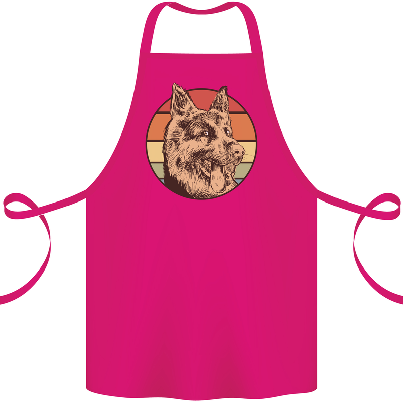 A German Shepherd Dad Cotton Apron 100% Organic Pink