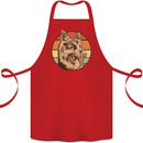 A German Shepherd Dad Cotton Apron 100% Organic Red
