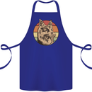 A German Shepherd Dad Cotton Apron 100% Organic Royal Blue