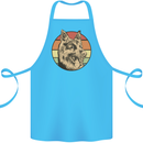 A German Shepherd Dad Cotton Apron 100% Organic Turquoise