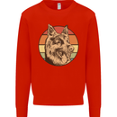 A German Shepherd Dad Kids Sweatshirt Jumper Bright Red