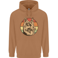 A German Shepherd Dad Mens 80% Cotton Hoodie Caramel Latte