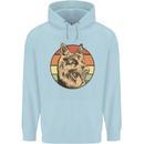 A German Shepherd Dad Mens 80% Cotton Hoodie Light Blue