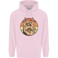 A German Shepherd Dad Mens 80% Cotton Hoodie Light Pink