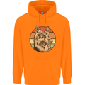 A German Shepherd Dad Mens 80% Cotton Hoodie Orange