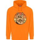A German Shepherd Dad Mens 80% Cotton Hoodie Orange