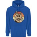 A German Shepherd Dad Mens 80% Cotton Hoodie Royal Blue