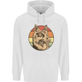 A German Shepherd Dad Mens 80% Cotton Hoodie White