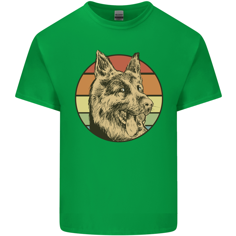 A German Shepherd Dad Mens Cotton T-Shirt Tee Top Irish Green