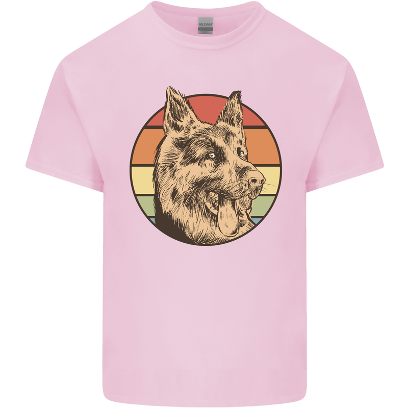 A German Shepherd Dad Mens Cotton T-Shirt Tee Top Light Pink