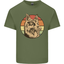 A German Shepherd Dad Mens Cotton T-Shirt Tee Top Military Green