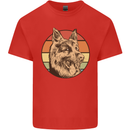A German Shepherd Dad Mens Cotton T-Shirt Tee Top Red