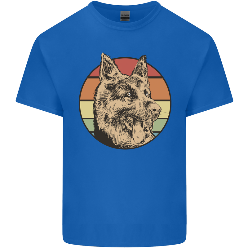 A German Shepherd Dad Mens Cotton T-Shirt Tee Top Royal Blue