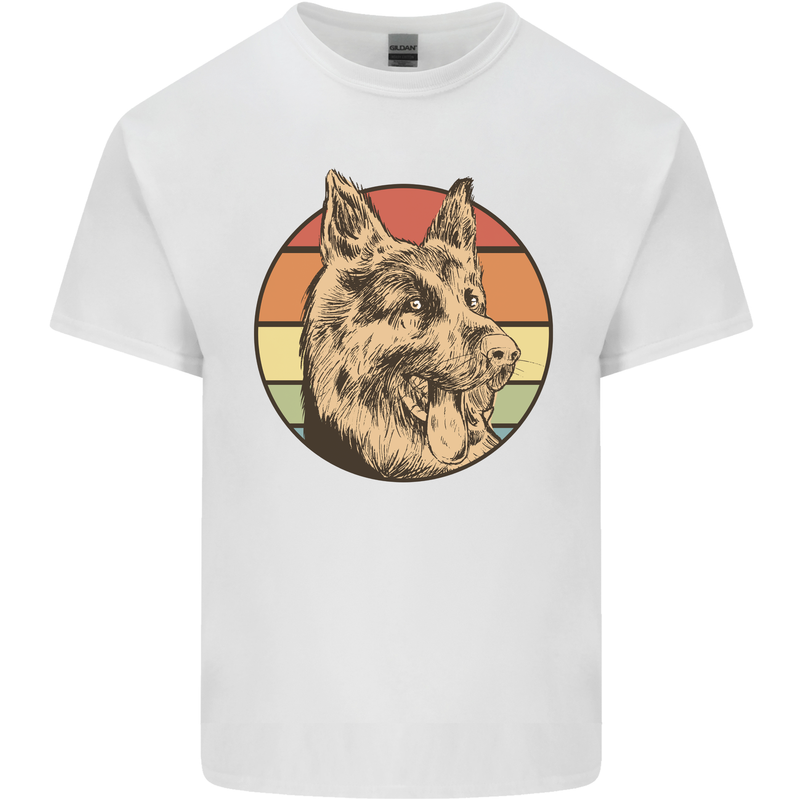 A German Shepherd Dad Mens Cotton T-Shirt Tee Top White