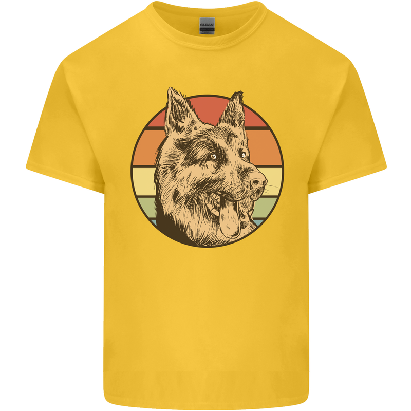 A German Shepherd Dad Mens Cotton T-Shirt Tee Top Yellow